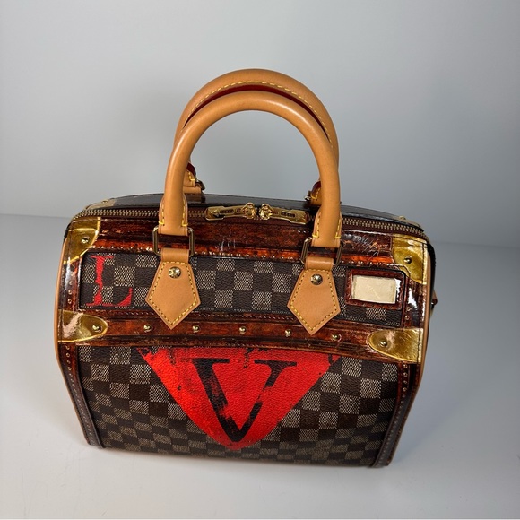 Louis Vuitton Damier Ebene Time Trunk Speedy Bandouliere 25 - Picture 10 of 15